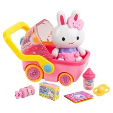 PINK RABBIT 一言粉紅兔 粉紅兔嬰兒手推車家家酒組 附大公仔, 1套, 多色