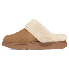 fitflop 女款 Gen FF 彩色羊羔毛絨麂皮穆勒鞋, 沙漠棕, 225