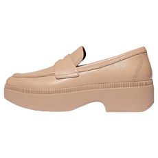 fitflop 女款 F-LEAF 皮革半楔型便士樂福鞋