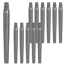 Pentel 飛龍文具 彩色毛筆顏料補充蕊 FRP-137X, 灰色, 12個