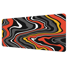 쇼핑닥터 게임용 사무용 마우스 장패드 700 x 300 x 2 mm, 옐로우레드웨이브, 1개