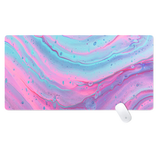 Shopping Doctor 遊戲 辦公用 滑鼠長墊 600 x 300 x 3 mm, 1個, 粉藍沙灘