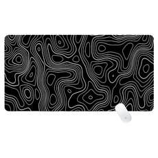 Shopping Doctor 遊戲用辦公用 滑鼠長墊 600 x 300 x 3 mm, 1個, 條紋黑色