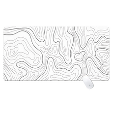 Shopping Doctor 遊戲用 辦公用 滑鼠長墊 600 x 300 x 3 mm, 1個, 線條條紋白色