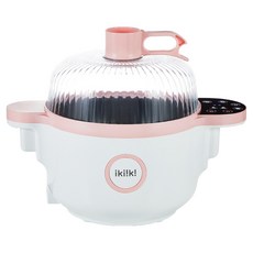 ikiiki 伊崎家電 微電腦多功能自動炒菜機 櫻花粉 IK-MC3701, 1個, 24cm