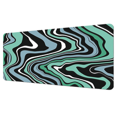 Shopping Doctor 遊戲用 辦公用 滑鼠長墊 600 x 300 x 3 mm, 1個, 綠色波浪