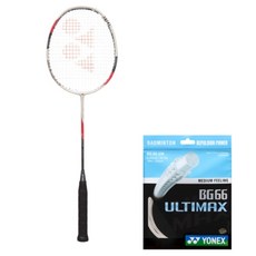 YONEX ARCSABER X7 4U 羽球拍 米色 + 穿線組合, 1套, ARCSABER X7(羽球拍), BG66UM(線)