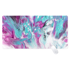 Shopping Doctor 遊戲用辦公用 滑鼠長墊 600 x 300 x 3 mm, 1個, 白紫藍