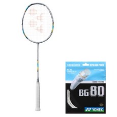 YONEX NANOFLARE 700 GAME 羽球拍 4U5 銀色 + 球線組合, NANOFLARE 700 GAME(羽球拍), BG80(球線), 1套