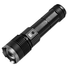 小麥購物 超遠射距爆亮強光多功能手電筒 L1424, 1個, 黑色