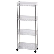 Life+ 現代簡約多功能多層透明收納推車/化妝品收納架/置物架 13cm, 透明色, 4層