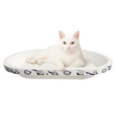 펫츠몬 고양이 베이직 타원형 B골 스크래쳐, 크라프트 화이트, 1개