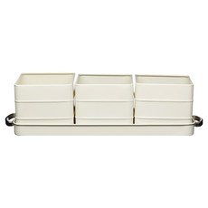 KitchenCraft 復古銜水盤 + 花器3個, 奶油黃