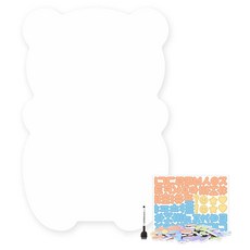 ariati 可貼式幼兒磁性玻璃塗鴉板套組 小熊, 1套, 白色