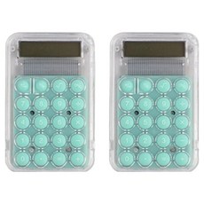 TODAY LIVING 迷你計算機 2入 + LR1130 電池組, 1套, 薄荷綠