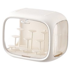 小麥購物 可疊加透明公仔展示盒 L1439 奶油白, 1個