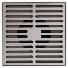 미리내 不鏽鋼線型150方型排水孔, 鎳色