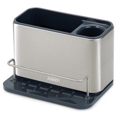 JOSEPH JOSEPH 流理臺清潔收納盒, 黑色 + 銀色, 1個