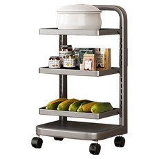 小麥購物 多功能移動置物架 3板 L1247, 3層, 槍灰色