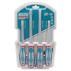 TOTAL 道達爾 TOTAL 十字螺絲起子2種 + 一字螺絲起子2種套組, 1套