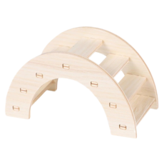 高精寵物 倉鼠木質造景 圓弧橋, 1個, 原木色