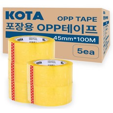 Kota包裝用箱型膠帶 透明 寬45mm*長100m, 5個