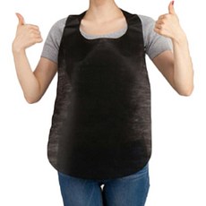 구띵스 일회용 부직포 앞치마 식당 손님용 얇은 블랙, 100개