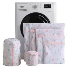 Runeon 時尚衣物洗衣袋 6件組, 彩虹小樹, 1套