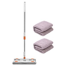 Okoro 多用途All-in-one清潔布兩用平板拖把 + 超細纖維拖把布 2入組, 1套