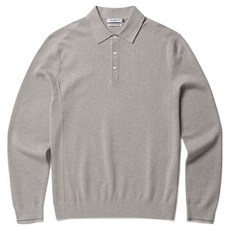 olzen 男款羊絨基本款翻領毛衣 ZAD4ET1902