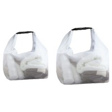 PEONIST 健身房防水盥洗包收納包 2件組, 白色