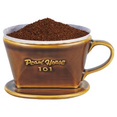 Pearl Horse 寶馬 滴漏式陶瓷咖啡濾器 1~2人用 JA-001-101-C 咖色, 1個, 單品, 300ml
