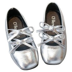 Uvely 女童 Blingshoe 雙蝴蝶結平底鞋