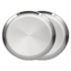 발룬피니 스텐 원형 플레이트, 실버, 2개