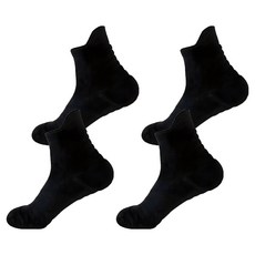 TAPONY 男士運動跑步菁英襪, 黑色, 4個