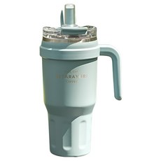 Sitarayuri 雙飲款 手把吸管杯, 1個, 藍色, 1.1L