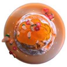 芒果花奶油史萊姆, 1個, 橘色, 250g