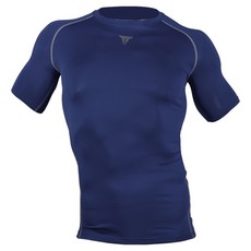 SUPEROaD SPORTS Muscle Point專業機能運動短袖緊身衣, 深藍色