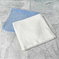 LIFE 來福牌 剪絨小浴巾 棉紗 BS02929, 白色 + 藍色, 1組