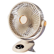 Well Life 悅生活 Best buy 夾式長續航自動擺頭風扇 10H版, 1個, 米黃色