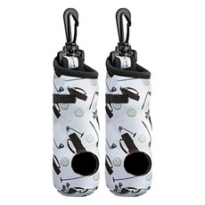 FIRST FIT 輕量3球高爾夫球袋, 2個, 白色印花