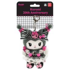 AURORA World Kuromi 20週年 絨毛鑰匙圈 小, 166mm, 1個, 混合色