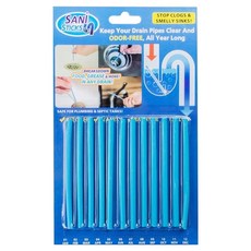 SANI STICKS 水管疏通去汙棒 海洋藍 12支