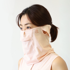 슬로우플레이 귀덮는 UV자외선차단 골프 스포츠 귀덮개 냉감 마스크 PLUS+, 페일핑크, 1개