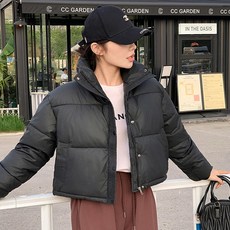 女款霧面短版鋪棉外套
