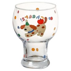 파라주니 멍파티 투나잇 캐릭터 덤벨 맥주잔 유리잔 1번, 1개