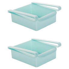 小麥購物 冰箱桌下抽屜式收納盒 L2919, 2個, 藍色