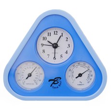 Time Best 溫溼度顯示3用表鬧鐘 WTB-315, 藍色