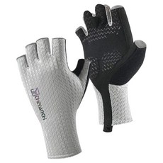 Mabso Shop 露指合身款防滑自行車手套 雙手穿戴套組 BRP886, 1個, 灰色