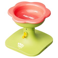 퍼키퍼키 반려동물 해피보울 높이조절 식기, 1개, 레드 + 그린